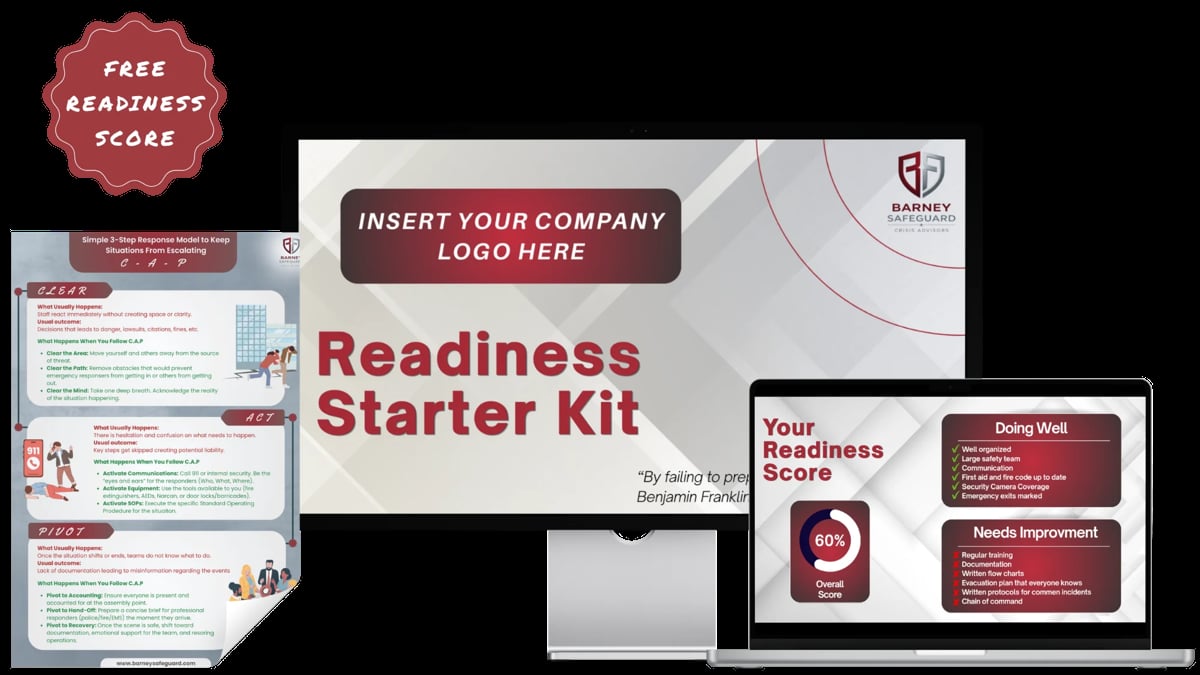 Readiness Starter Kit marketing materials display showing branded templates, documents, and business presentation mockups